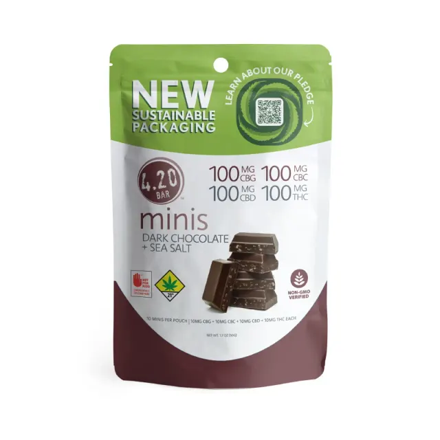 1:1:1:1 Dark Chocolate + Sea Salt (100mg CBC/100mg CBD/100mg CBG/100mg THC)