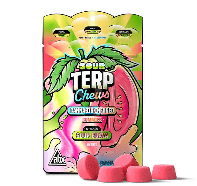 ABX Terp Chews Sour Guava Indica Gummies 100mg