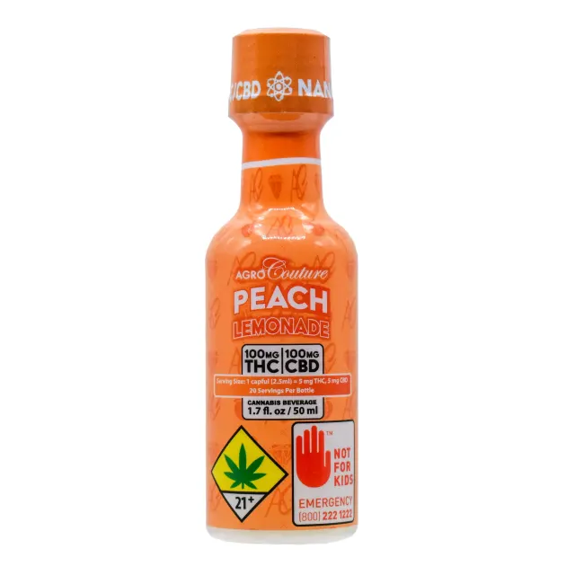 1:1 Peach Lemonade [1.7 fl. oz] (100mg CBD/100mg THC)