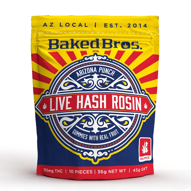 Arizona Punch Live Hash Rosin Gummies 10pk