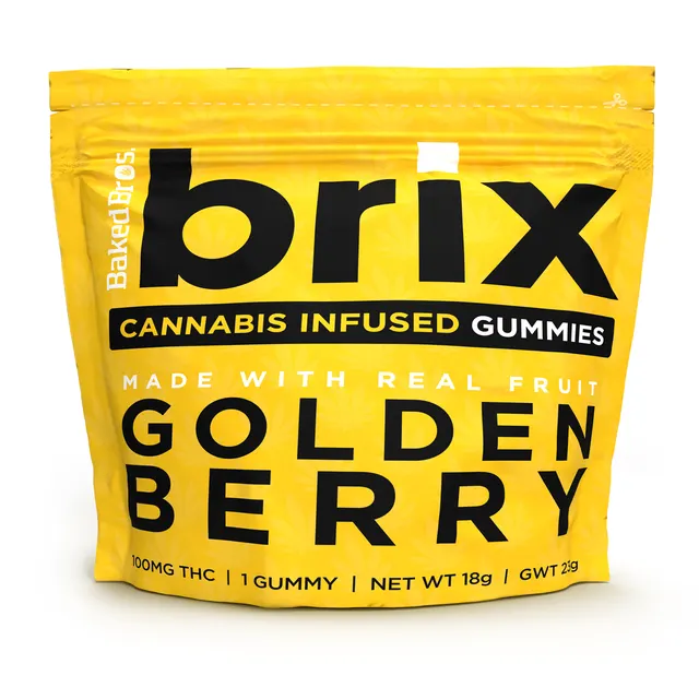 Baked Bros - Brix Gummies - Golden Berry (H) (100mg)
