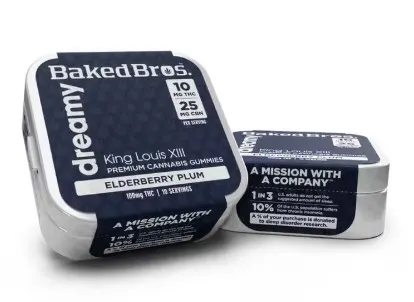Baked Bros - Gummies 2:5 - Dreamy Elderberry Plum (H) (100mg THC/250mg CBN)