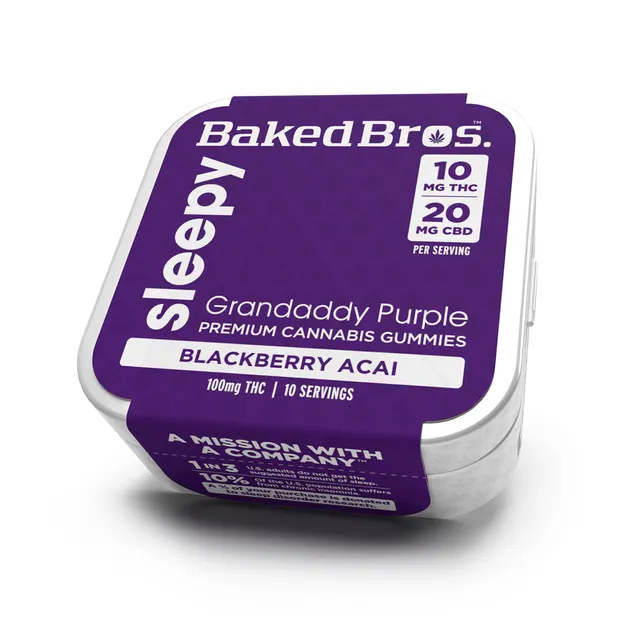 Blackberry Acai Sleepy Gummies (1:2 THC:CBD) 10pk