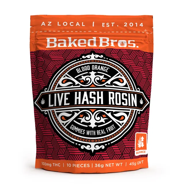 Blood Orange Live Hash Rosin Gummies 10pk
