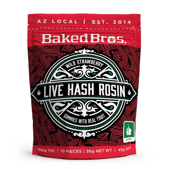 Wild Strawberry Live Hash Rosin Gummies 10pk
