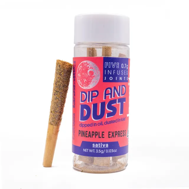 PINEAPPLE EXPRESS DIP & DUST ENHANCED KIEF PREROLL - 5 PACK