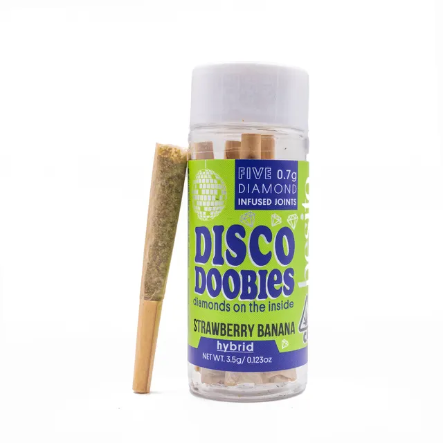 STRAWBERRY BANANA DISCO DOOBIES ENHANCED DIAMONDS PREROLL - 5 PACK