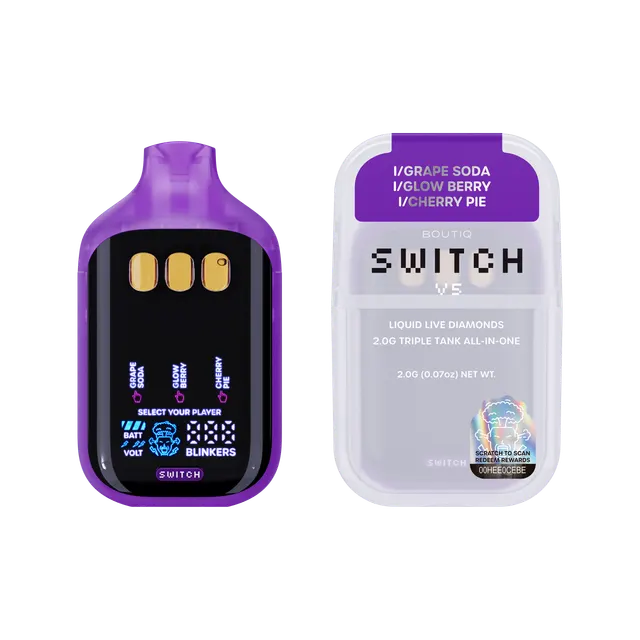 Grape Soda, Glowberry, Cherry Pie Switch V5 Disposable