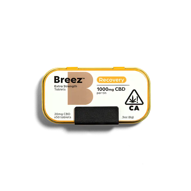 Breez Extra-Strength Recovery CBD Tablet Tin