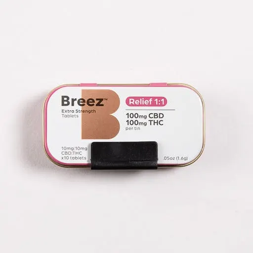 Breez Extra-Strength Relief 1:1 Tablet Tin