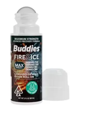 Buddies Fire & Ice Roll On - MAX THC/ CBD/ CBG/ CBN 3oz