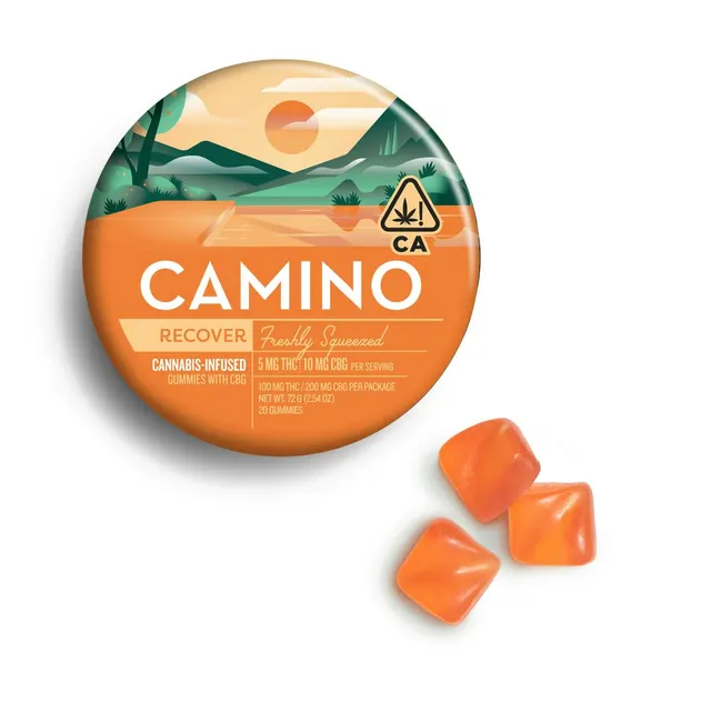 Camino | Freshly Squeezed Gummies | THC:CBG 5:10 | 100mg | 20ct | 5mg/ea
