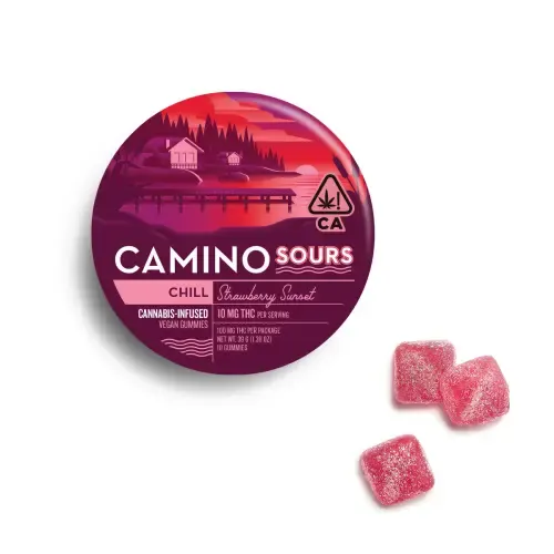 Sour Strawberry Sunset Gummies 10pk (100MG)