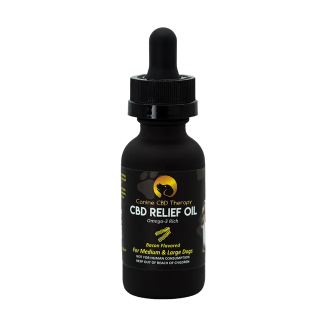 Canine CBD Therapy - CBD Relief Tincture - Bacon Flavored (600mg CBD)