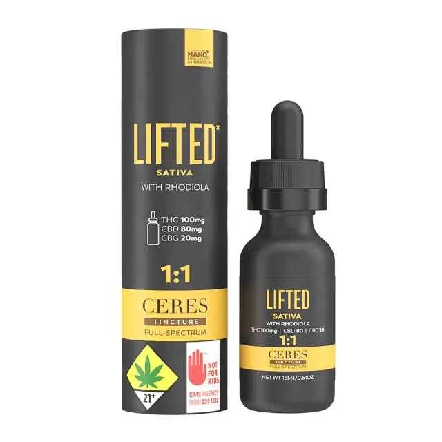 1:1 Lifted [15ml] (100mg THC/80mg CBD/20mg CBG)