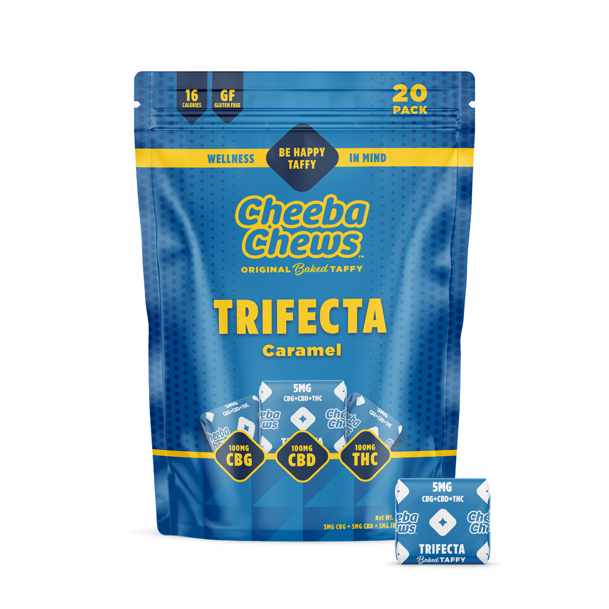 Trifecta - Be Happy [20pk] (100mg CBG/100mg CBD/100mg THC)