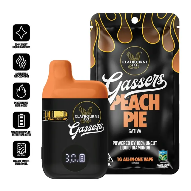 Peach Pie(1g) - Gassers All-In-One Liquid Diamonds Vape