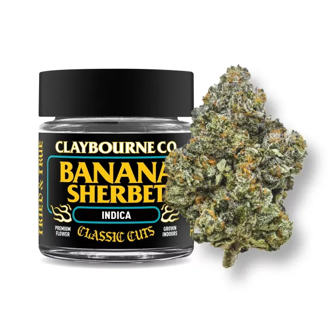 Claybourne Co Banana Sherbet Indica Flower 3.5g