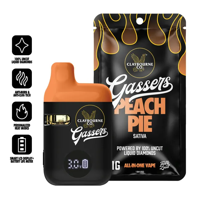 Peach Pie (1g) - Gassers All-In-One Liquid Diamonds Vape