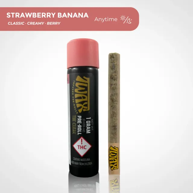 The Clear TWAX Infused Pre-roll 1g | Strawberry Banana