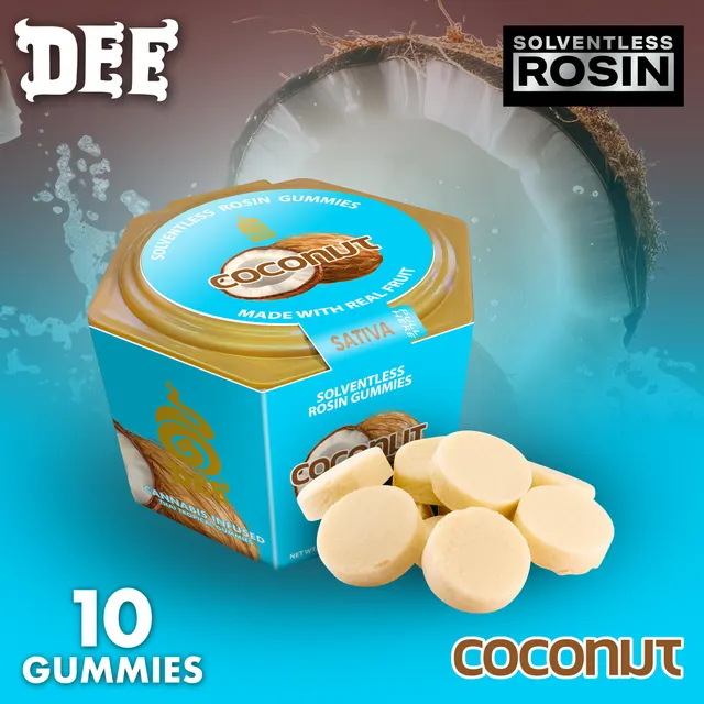 Dee - Gummies - 100mg 10pk - Active - Coconut