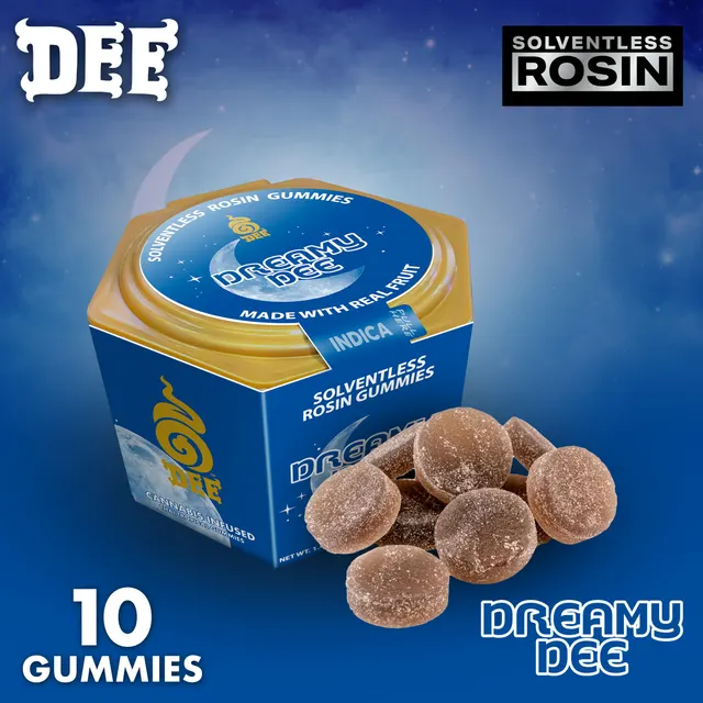Dee Thai | Dreamy Dee Lavender 2:1 THC:CBN Gummies | 100mg | 10ct | 10mg/ea
