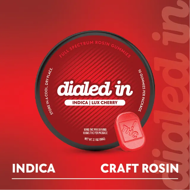 Dialed In - Rosin Gummies - Lux Cherry (I) (100mg THC)