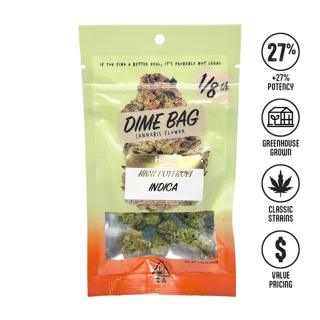 Dime Bag Flower - Gush Mintz - Indica 3.5g
