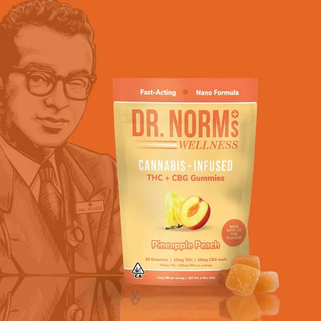 LiveWell THC + CBG Pineapple Peach Fast-Acting Gummies
