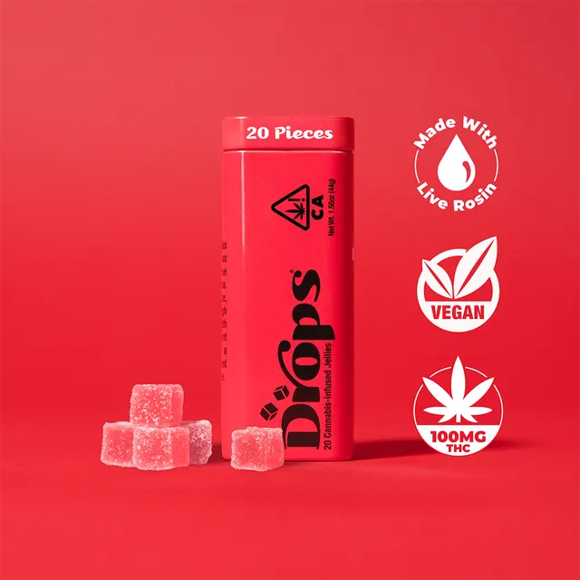 Drops | Cherry Gummies | 100mg | 20ct | 5mg/ea