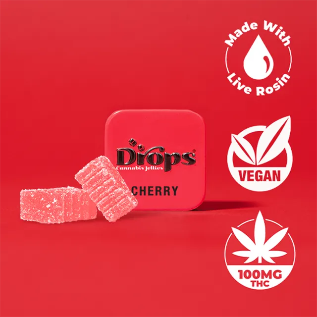 Drops | Cherry Gummies | 100mg | 2ct | 50mg/ea