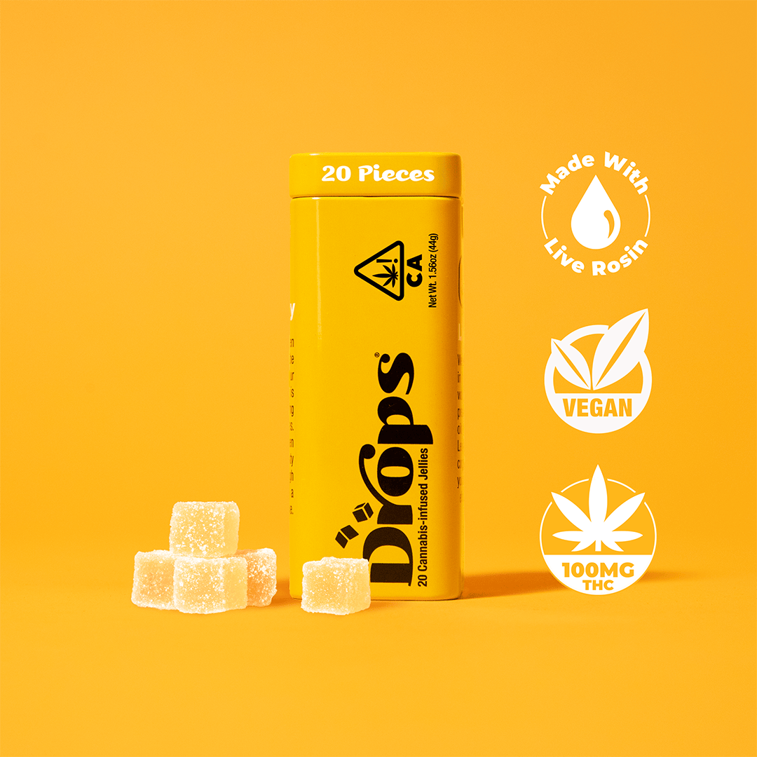 Drops | Lemon Gummies | 100mg | 20ct | 5mg/ea