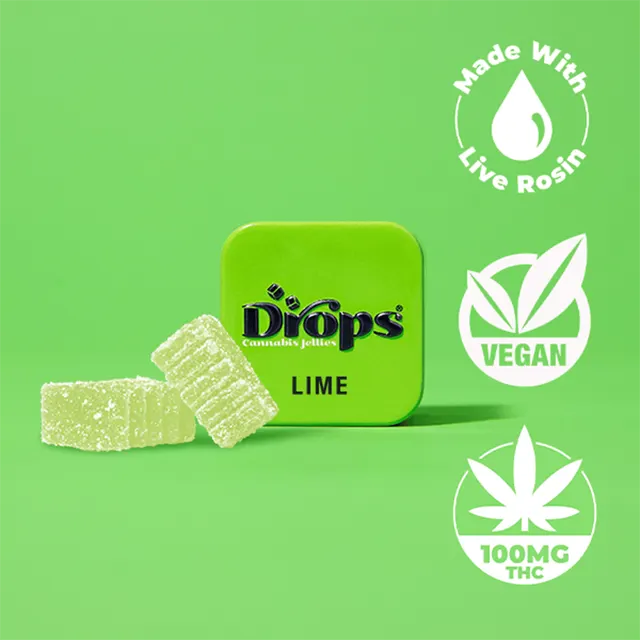 Drops | Lime Gummies | 100mg | 2ct | 50mg/ea