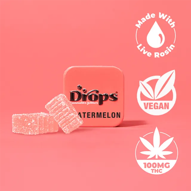 Drops | Watermelon Gummies | 100mg | 2ct | 50mg/ea