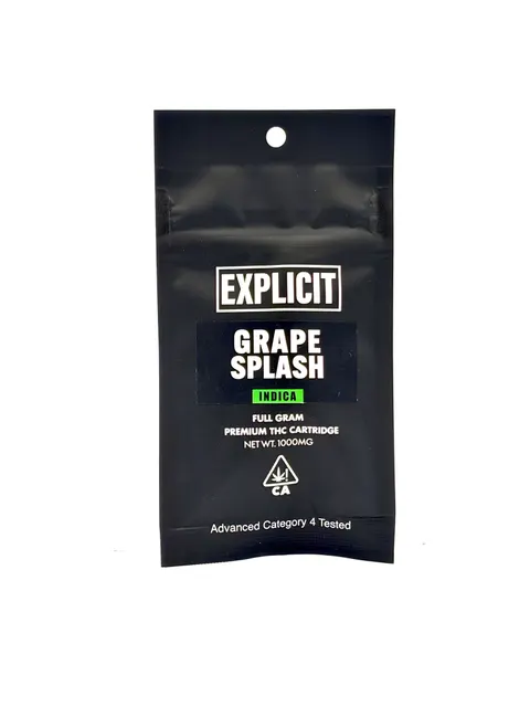Explicit Grape Splash Indica Cartridge 1g