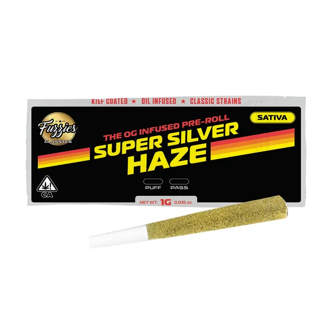 Fuzzies Classics Super Silver Haze 1g Infused Preroll Single - Sativa