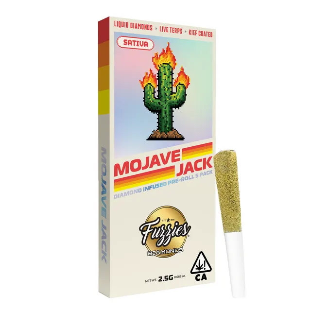 Fuzzies Diamonds Mojave Jack 2.5g Infused Preroll Packs - Sativa