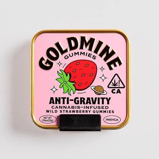 Goldmine Gummies | Anti-Gravity Wild Strawberry | 100mg | 10ct | 10mg/ea