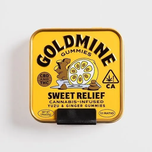 Goldmine Gummies | Sweet Relief Yuzu & Ginger | 100mg | 10ct | 10mg/ea