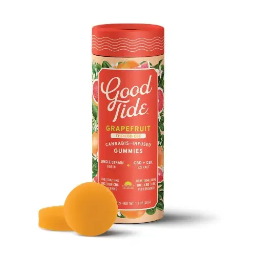 Grapefruit Solventless 1:1:1 Hash Rosin Gummies (100mg) [Vegan]