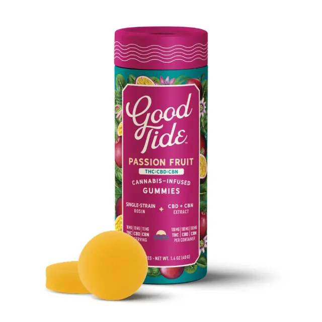 Passionfruit 1:1:1 CBD + CBN Single-Strain Rosin Gummies | Sleep | 100mg