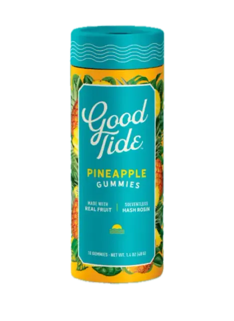 Pineapple Solventless Hash Rosin Gummies (100mg) [Vegan]