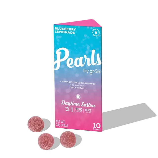Blueberry Lemonade Pearls 3:1 CBG:THC Gummies | 100mg | 10ct | 10mg/ea