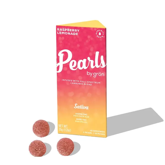 Grön THC Raspberry Lemonade Pearls - Sativa - 100mg - NY