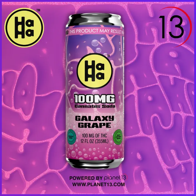 HaHa Galaxy Grape 100mg THC Beverage