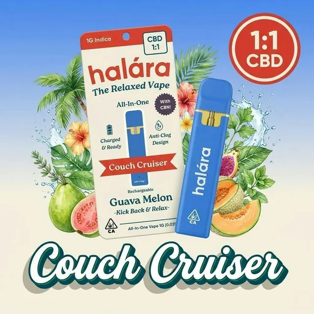 Halara | Couch Cruiser | High CBD 1:1 AIO | 1g