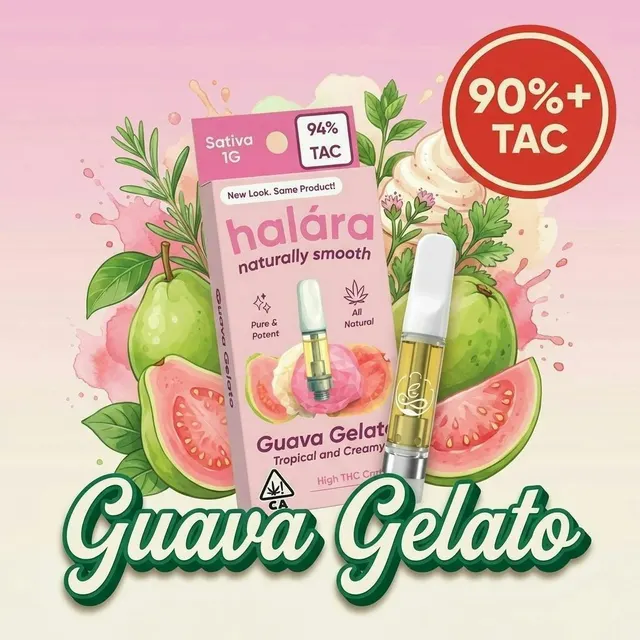 Halara | Guava Gelato | High THC Cartridge | 1g