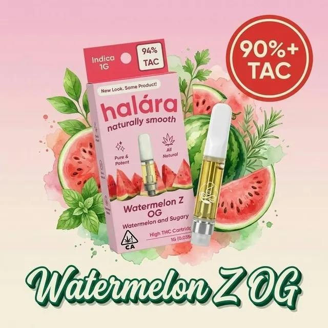 Halara | Watermelon Z OG | High THC Cartridge | 1g