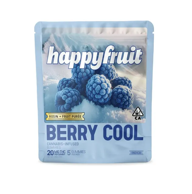 Happy Fruit - Berry Cool Rosin Gummies - 100mg THC - 5pk