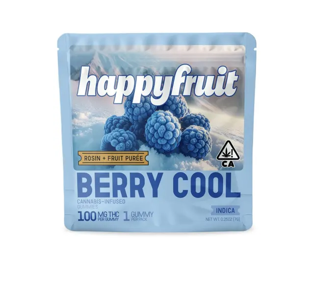 Happy Fruit - Berry Cool Rosin Gummies - 100mg THC - Single